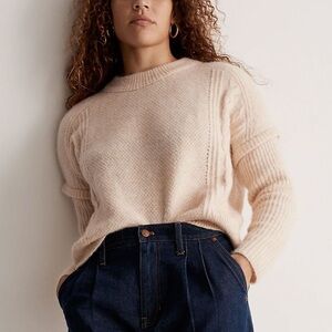Madewell Tan Turtleneck Sweater with‎ Ribbed Collar